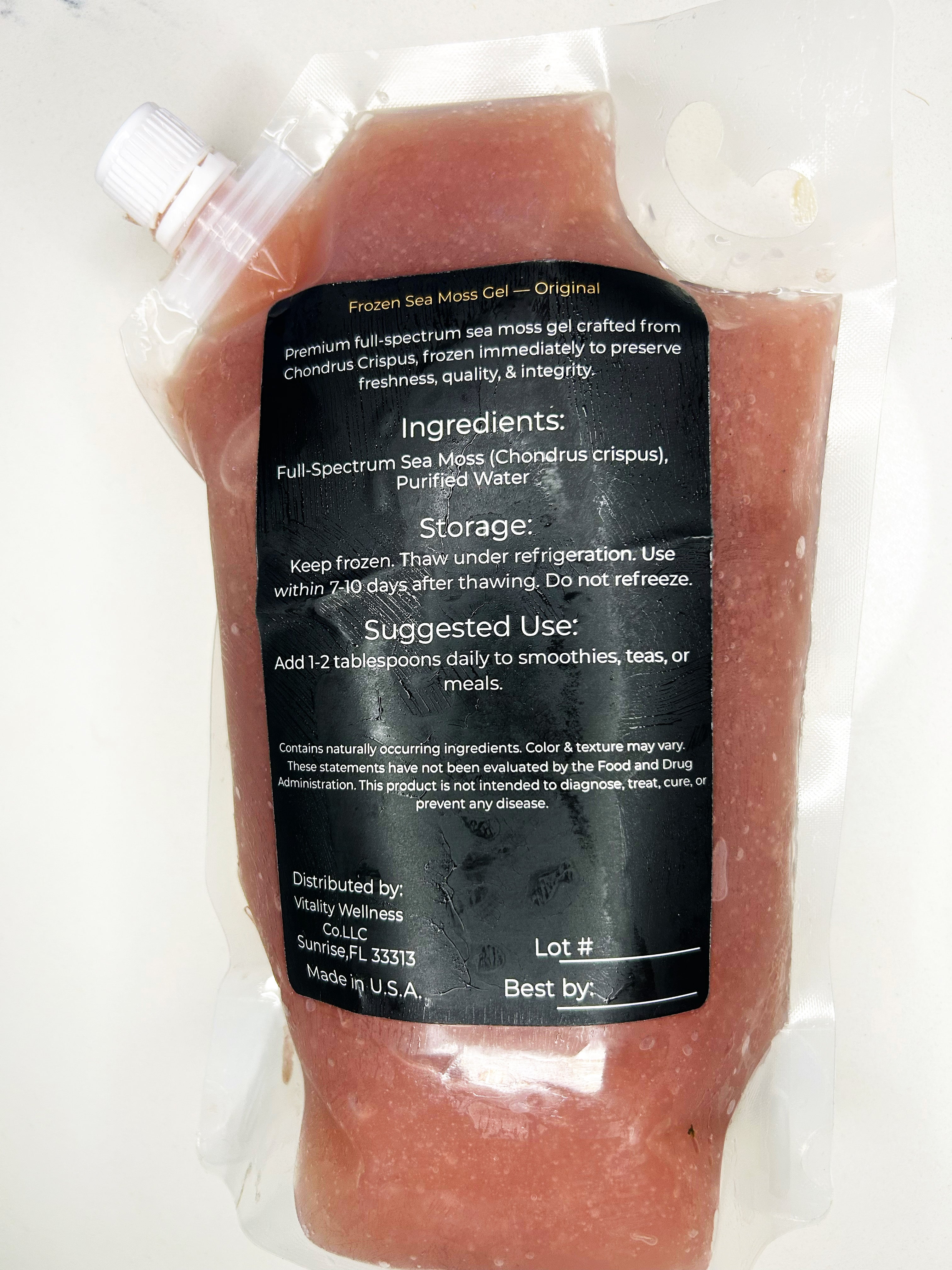 Wildcrafted Frozen Sea Moss Gel — 32oz Pouch
