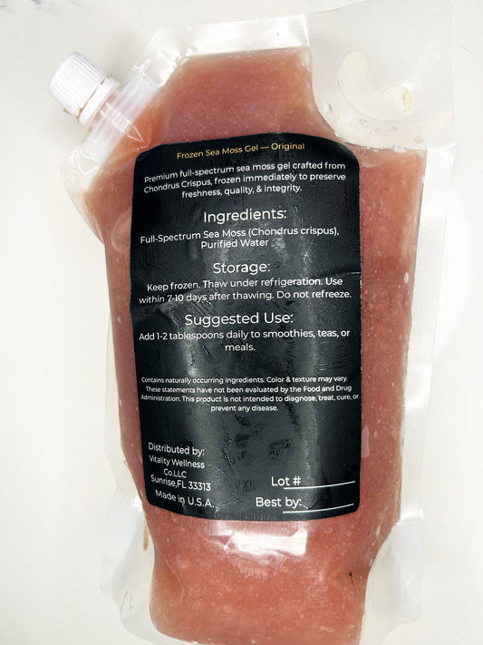 Wildcrafted Frozen Sea Moss Gel — 32oz Pouch